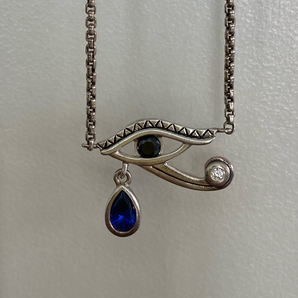 Thomas Sabo Silver Blue Eye of Horus Necklace